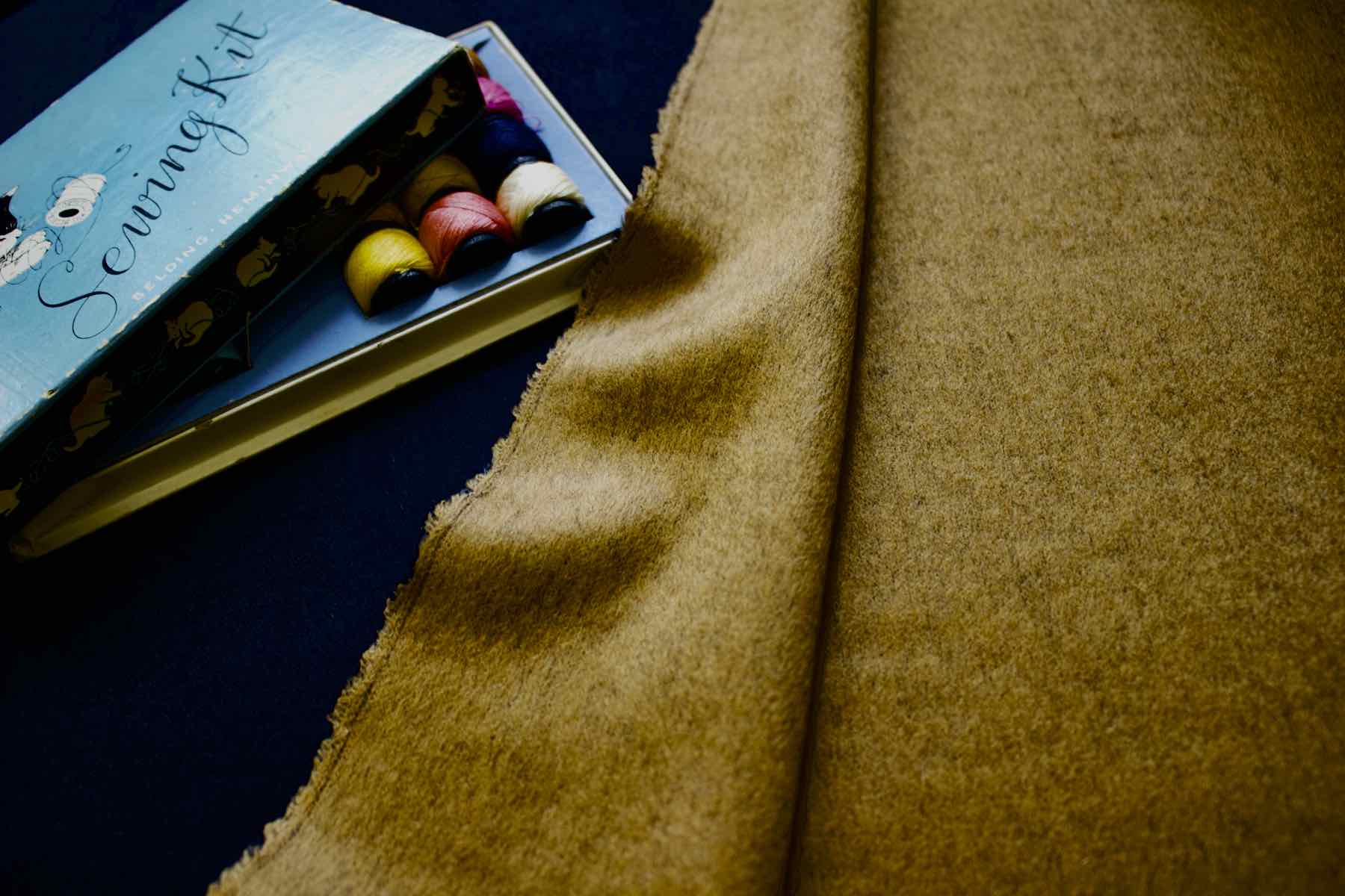 JWウールダブルフェイス ベック<br />ブラックネイビー